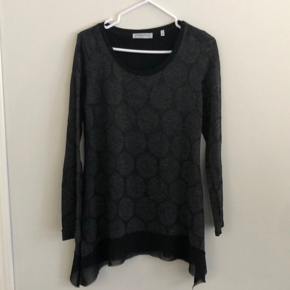 Black tunic with sheer bottom size medium